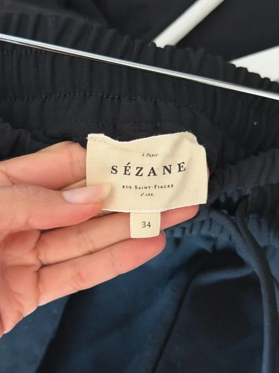 Sezane Black Bruce Trousers - Picture 3 of 9